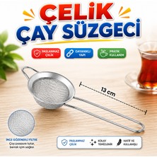 Cina Max Çelik Çay Süzgeci Paslanmaz Metal Ince Gözenekli Çay Demleme Süzgeci