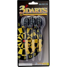 Odea Delta T Oku (3’lü Set) - Çelik Uç + Pirinç Gövde + Renkli Kanat - T Oku Seti, 18 gr