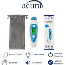 Odea AC-9280 Kulaktan & Alından Ateş Ölçer, Beyaz Mavi