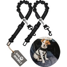 Odea 3 Parça Set Köpek Emniyet Kemeri, Geri Çekilebilir Köpek Araba Koşum Ayarlanabilir Pet Emniyet Kemeri Elastik Bungee Tampon, Ağır Hizmet ve Dayanıklı ve 360 Derece Döner Köpek