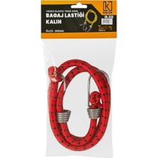 Odea Bagaj Lastiği, Bagaj Gergisi, Elastik Halat, Kanca, 10 mm Kalınlık, Bagaj Lastiği, Güçlü Çekiş, Dayanıklı ve Esnek, 100 cm (Kırmızı)