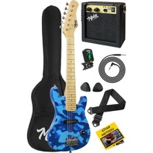 Odea Midex CEG-30BS 4-6 Yaş Çocuklar Için Amfili Full 1/4 30 Inç Elektro Gitar Seti