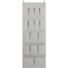 Odea Ocean Home Textile 16 Gözlü Gri Balıksırtı Kapı Arkası Düzenleyici 45 x 125 cm
