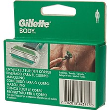 Odea Gillette Erkek Vücut Tıraş Bıçağı, 4 Üçlü Bıçaklı Gövde Tıraş Bıçağı