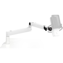 Odea Wave Mic Arm Lp Mikrofon Kolu, Beyaz, Kablo Yönetimli, Alçak Profil