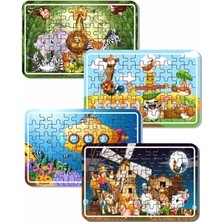 Odea Lipyos Sevimli Hayvanlar, Çiftlik Hayvanları, Çiftçi Çocuk ve Denizaltı Ahşap Puzzle Seti