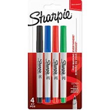 Odea Sharpie Ultra Fine, Süper Ince Uç, Karışık 4'lü Paket