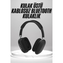 Kulak Üstü Kablosuz Bluetooth Kulaklık Yumuşak Süngerli Sd Kart Girişli - Lisinya