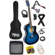Odea Midex RG-560BL-AMP Mavi Amfili Elektro Akustik Gitar Full Set