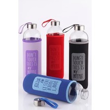 Odea Cam Matara 750ML Pren Kılıflı Sızdırmaz Kapaklı Su Şişesi Karışık Renk (2 Adet Cam Pipet Hediyeli)