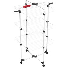 Odea Vileda Mixer Çelik Dikey Çamaşır Askılığı, Beyaz, 5 x 71 x 127.5 cm