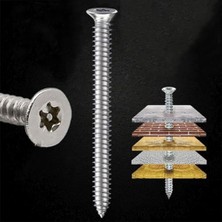 Odea BADEM10 Buldex Vida 7.5X80 mm 50 Adet Sivri Uçlu Dübelsiz Beton Vidası Tork Duvar Vidası Buldeks