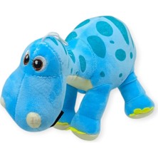 Sevimli Peluş Dinazor Turko Dino 35 cm - Mavi (Lisinya)
