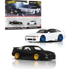 Odea Hot Wheels 1:64 Ölçekli Araçlardan Oluşan Premium Car Culture 2'li Paket, Benzersiz Çiftler, Real Riders Tekerlekler, Metal/metal Şasi, Koleksiyonculara Uygun Hediye, JBK96