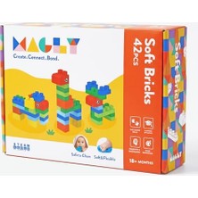 Odea Soft Bricks Yumuşak Yapı Blokları - Çocuklar Için Renkli Esnek 42 Parça Yapı Blok Seti