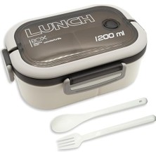 Odea Busstier 1200 ml 2 Katlı 6 Bölmeli Bpa'sız Pp Plastik Sefer Tası ve Beslenme Çantası - Hava Kilitli Bento Lunch Box, Çatal ve Kaşık Dahil (Pembe)