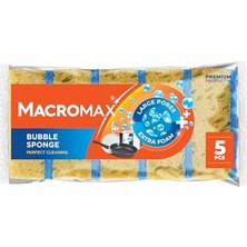 Odea Macro Max Bubble Bulaşık Süngeri 5'li Paket, Büyük Gözenekli Ekstra Köpük Teknolojisi