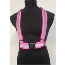 Odea Vi Caro (137) Pembe Motorsiklet Yelek Reflektörlü Bisiklet Yelek Scooter Reflektörlü Yelek ile Uyumlu