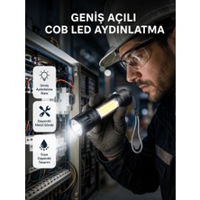 Profesyonel 4 Modlu Şarjlı El Feneri | 1300 Mah Batarya | Cree LED Teknolojisi - Lisinya