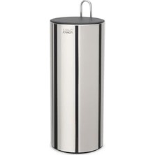 Odea Joseph Joseph Easystore Luxe Paslanmaz Çelik Gizli Tuvalet Kağıdı Tutacağı, Kapaklı Stand, 3 Ruloya Kadar Hods