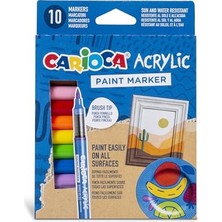 Odea Akrilik Paint Marker Su Bazli Fırça Uçlu 10'lu