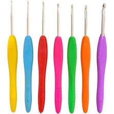 Odea Şenelyün Şenel Yün Silikon Saplı Yün Tığ Set Çantalı Set Içi Tığ No: 2mm, 2.5mm, 3mm, 3.5mm, 4mm, 4.5mm, 5mm
