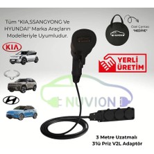 Odea V2L Kia/hyundai/ssangyong (Kgm) Ile Uyumlu 3'lü V2L Elektrikli Araç Şarj Kablosu-Enerjini Aracından Al