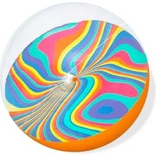 Odea Bestway Şişme Plaj Topu, Tie-Dye Tasarım Çocuklar ve Yetişkinler Için Su Topu, 46 cm