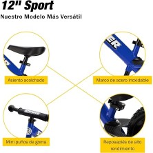 Odea - 12 Sport Balance Bike, 18 Ay Ila 5 Yaş Arası