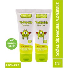 Babyton Doğal Aromasız Diş Macunu Florürsüz 2'li Set
