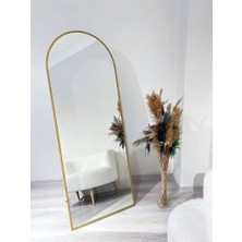 Ersan Dizayn 70X180 Metal Çerçeve Gold Oval Ayaklı Boy Aynası