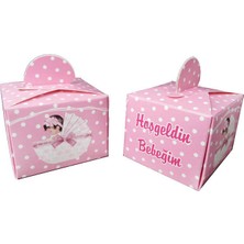 Partyplus Lokumluk Karton Hoşgeldin Bebek Pembe Pk:50