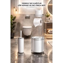 Okyanus Home 5 lt Beyaz Krom Yedekli WC Kağıtlık Şık Tasarım ve Kullanışlılık Sunar