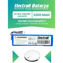Xiaomi Vacuum Mop 2 (STYTJ03ZHM) Robot Süpürge Bataryası 3200mAh (ULTRA YÜKSEK Kapasite)