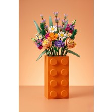 Craftopya Brick Tasarımlı Dekoratif Vazo - Yapı Bloğu ve Botanik Çiçek Uyumlu (15 Cm)