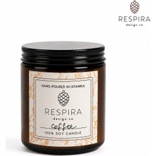 Respira Design Co. %100 Soya Wax Kavanoz Mum - Coffee (Kahve)