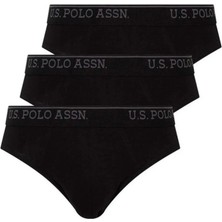 U.S. Polo Assn. Erkek 3 Adet Pamuklu Kumaş Likralı Slip