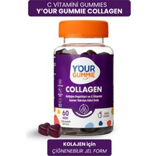 Y'our gummie Kolajen + Vitamin C Çiğnenebilir Gummy 60 Adet Tip I- Tip Iıı Kolajen / C Vitamini