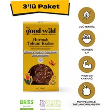 The Good Wild Hurmalı Tohum Kraker | Glutensiz Atıştırmalık | Ilave Şekersiz | Hurma Püresi | Ayçekirdeği | 3X55 G