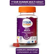 Y'our Gummie Kadın & Erkekler Için Çiğnenebilir Multivitamin- Multimineral A, B2/B3/B5/B6/B12 ,e, D3 Adult Gummie