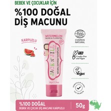 Jack N' Jill Doğal Sertifikalı Karpuz Aromalı Diş Macunu 50 gr Florürsüz ve BPA İçermez