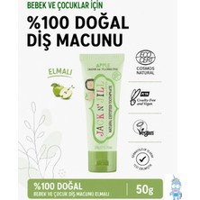 Jack N' Jill Doğal Sertifikalı Elma Aromalı Diş Macunu 50g Florürsüz ve BPA İçermez