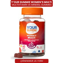 Kadınlar Için Multivitamin ve Mineral Koenzim Q10,A,B1/2/3/6/12,D3,E,K2 Çiğnenebilir Women's Multi
