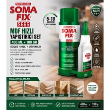 Somafix Hızlı Yapıştırıcı 400 ml + 100 Gr S665 Mdf Kit Soma Fix