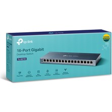 Hsc Bilişim Tp-Link TL-SG116(UN) V2, 16 Port, Gigabit, Metal Kasa, Masaüstü Switch