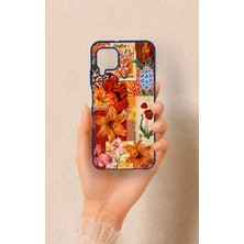 Vip Case Huawei P40 Lite Uyumlu Turuncu Zambak Desenli Silikon Kılıf