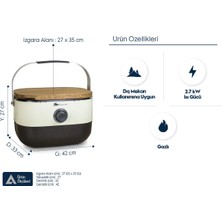 Aygaz Portatif Mini Lpg'li Barbekü - Krem