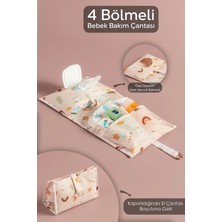Meleni Baby Çok Amaçlı Bebek Bakım Çantası Organizer Çok Gözlü Alt Açma Düzenleme Minderi
