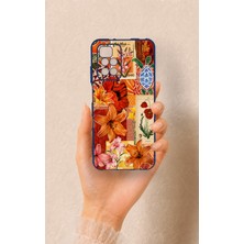 Vip Case Redmi 10 2022 Uyumlu Turuncu Zambak Desenli Silikon Kılıf