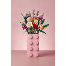Craftopya Brick Tasarımlı Dekoratif Vazo - Yapı Bloğu ve Botanik Çiçek Uyumlu (15 Cm)